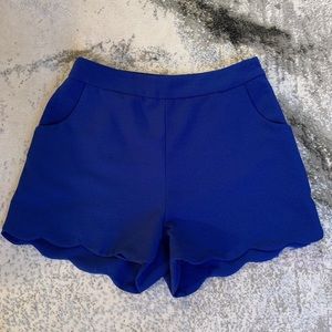 Francesca’s Royal Blue Scalloped Short
